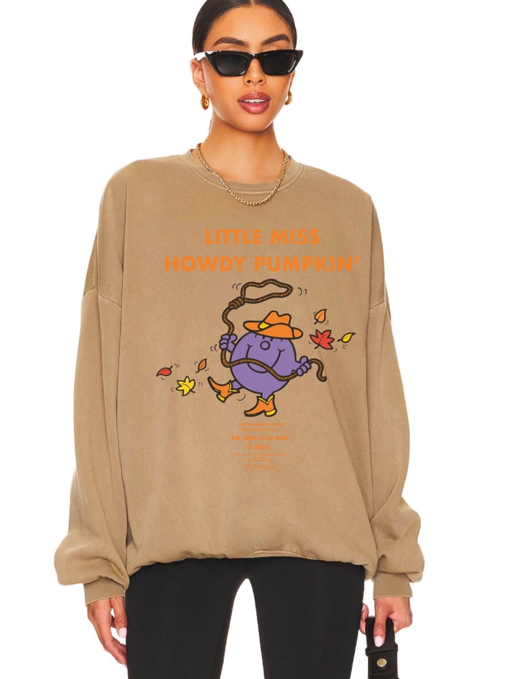 NEW Revolve Little Miss Howdy Pumpkin Jumper in Camel Gold